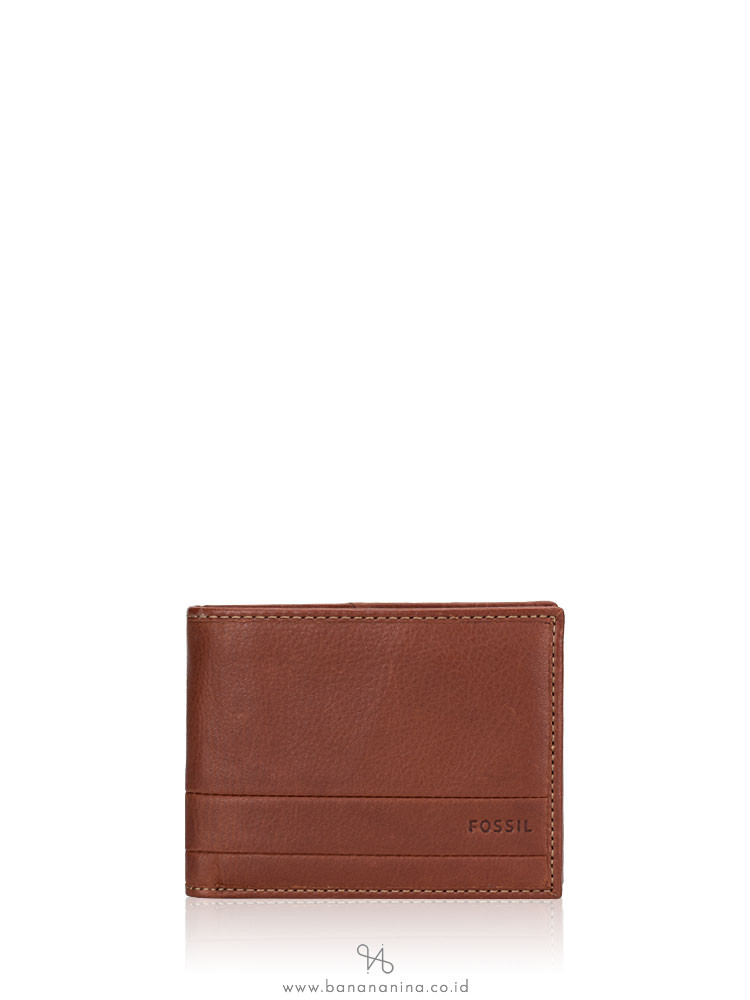 FOSSIL Men SML1391210 Lufkin Traveler Wallet Brown