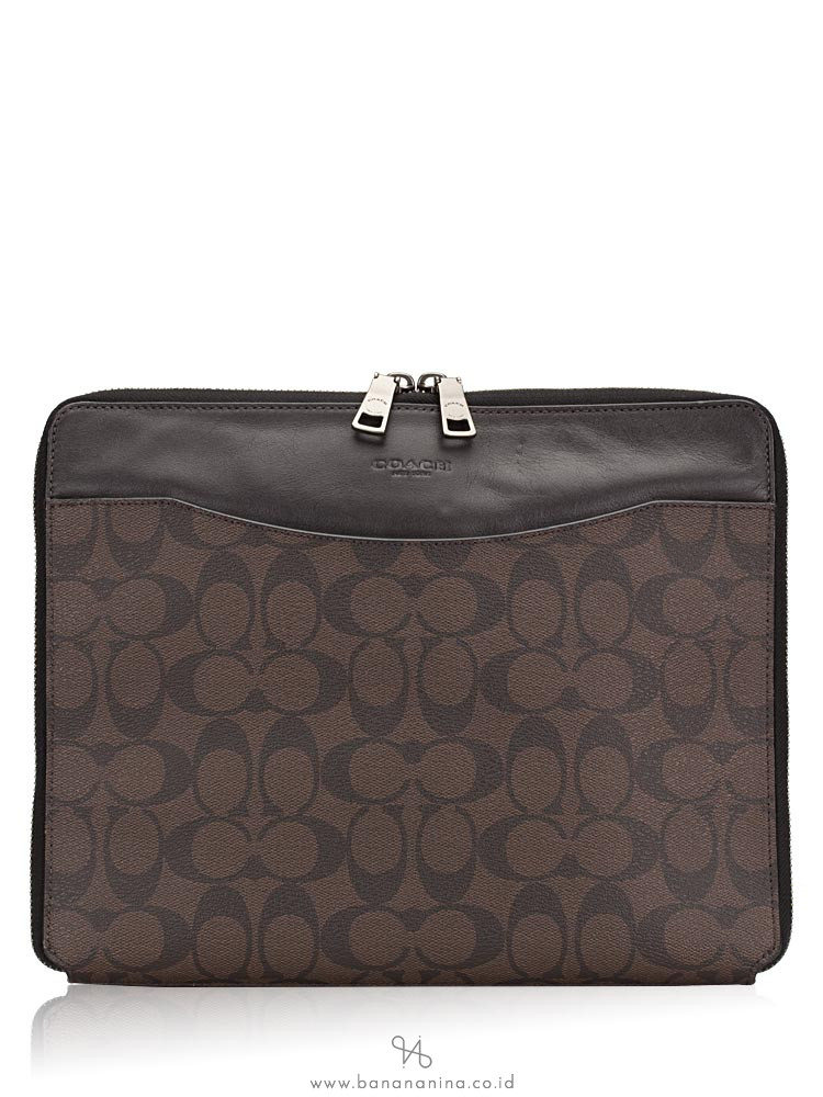 COACH 64562 Signature iPad Sleeve Mahogany Brown