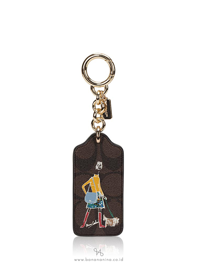 COACH 58504 Bonnie Key Chain Black Brown