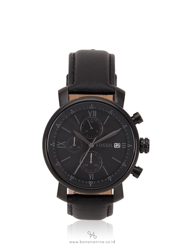 FOSSIL Men BQ1703 Rhett Leather Strap Black