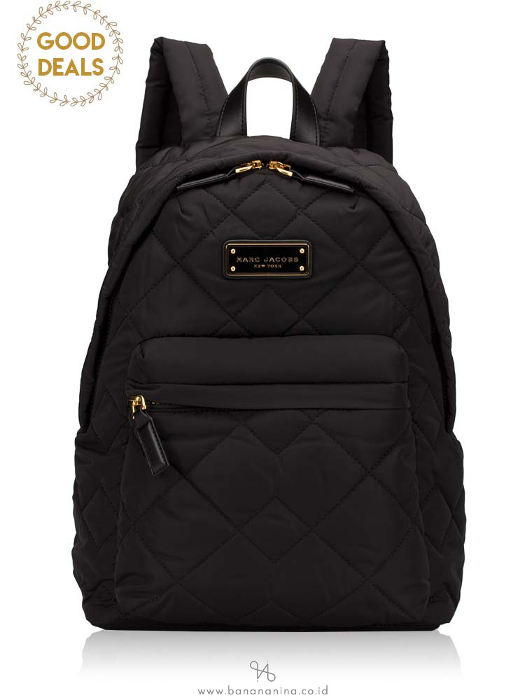MARC JACOBS Quilted Nylon Backpack Black