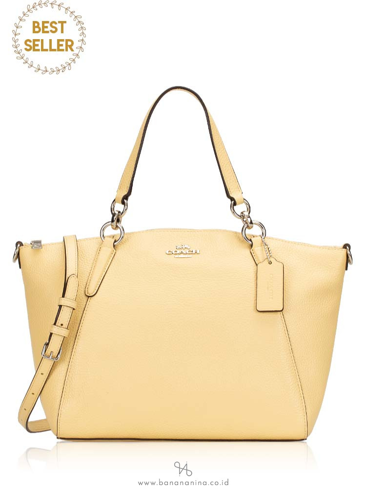 COACH 31075 Pebbled Leather Small Kelsey Vanilla