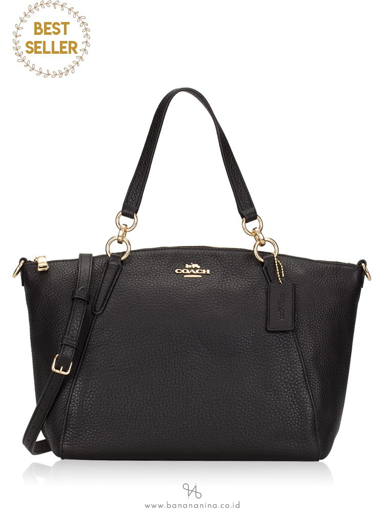 Coach 28993 Pebbled Leather Small Kelsey Black