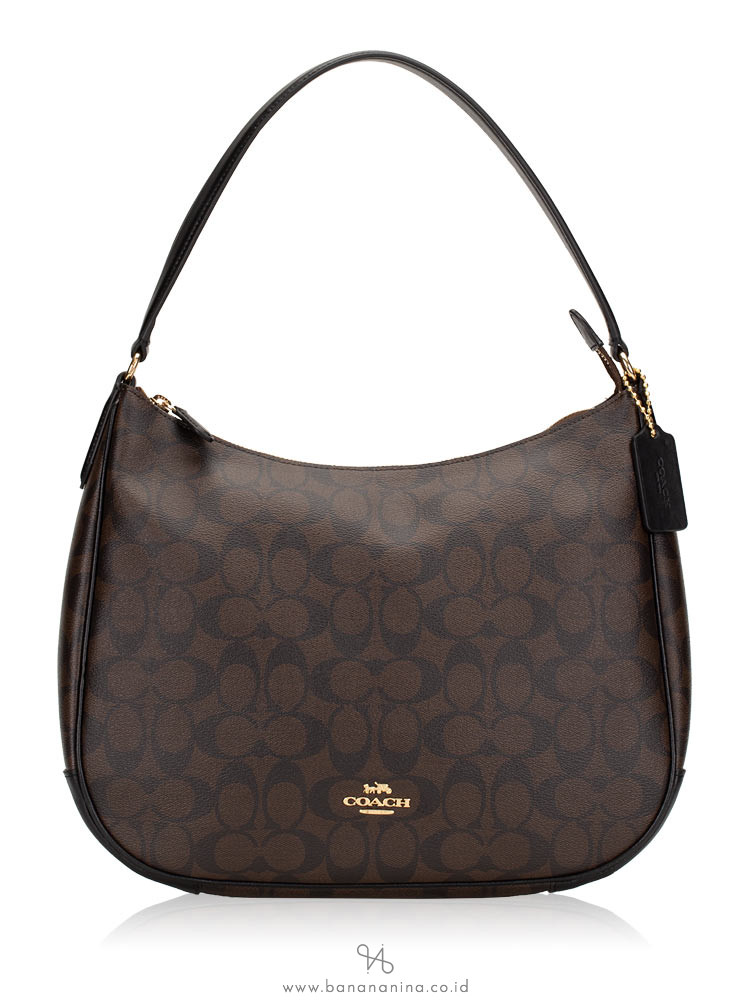 coach signature zip shoulder bag