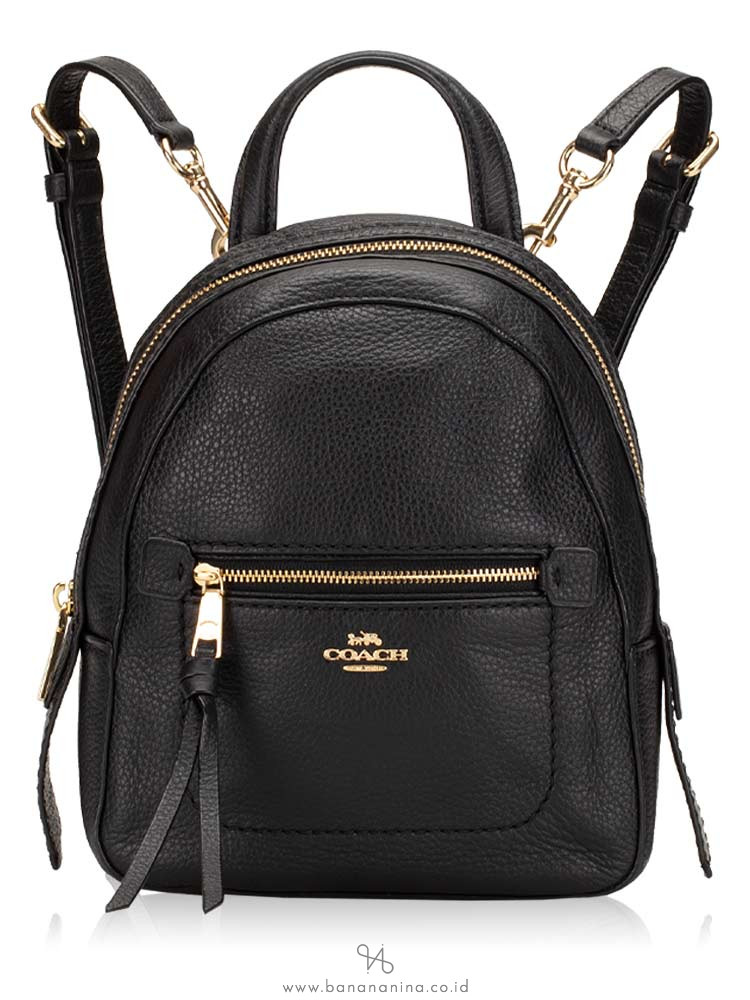 COACH 30530 Pebbled Leather Andi Backpack Black