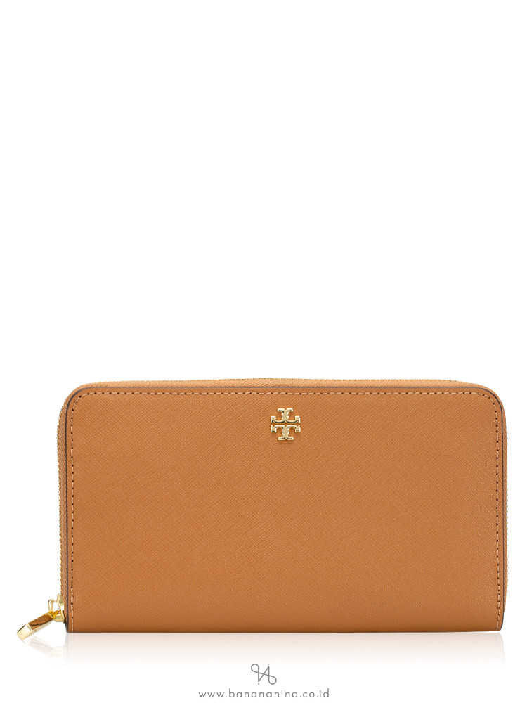Tory Burch Emerson Saffiano Zip Wallet Tiger S Eye