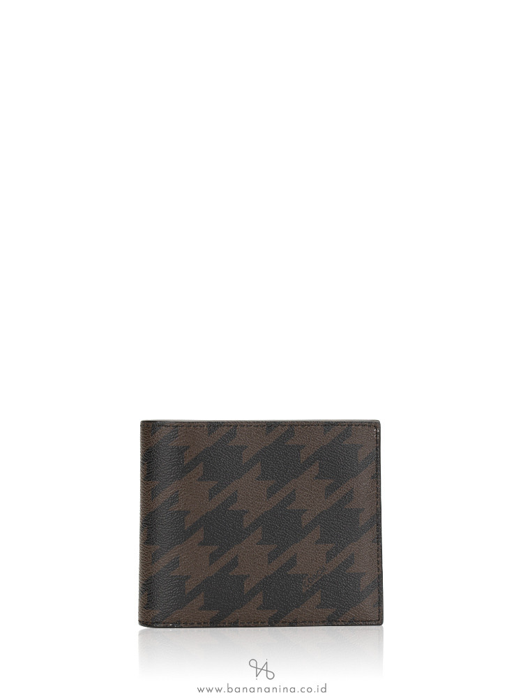 COACH Men 37885 Houndstooth Leather Compact ID Gift Set Grey Multi