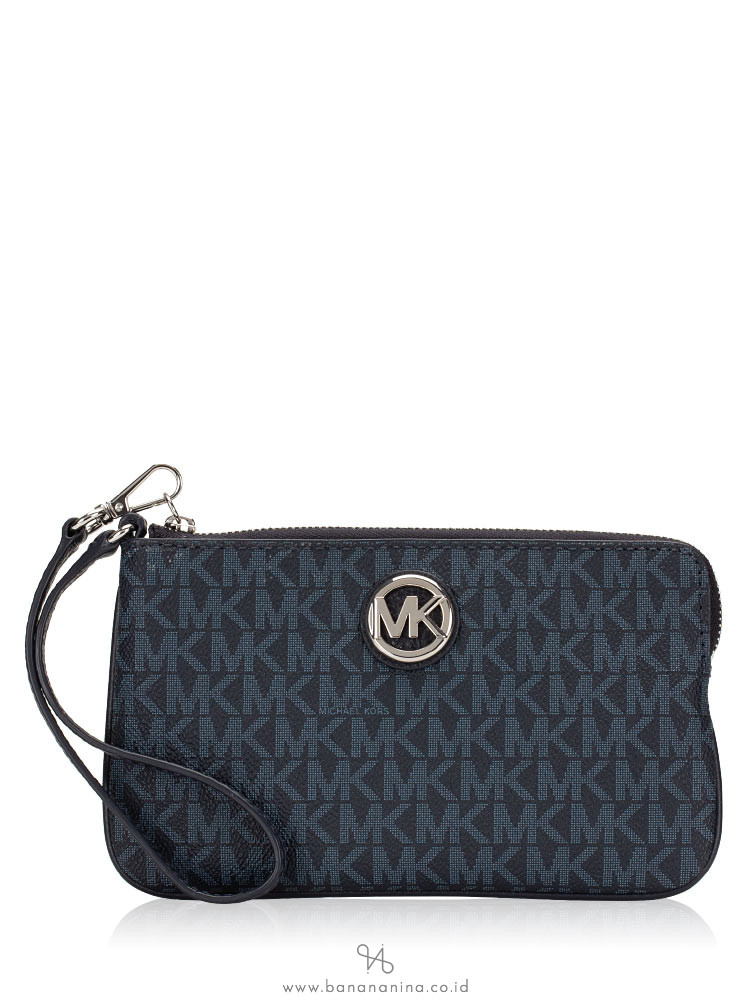 MICHAEL KORS Fulton Signature Large Wristlet Admiral
