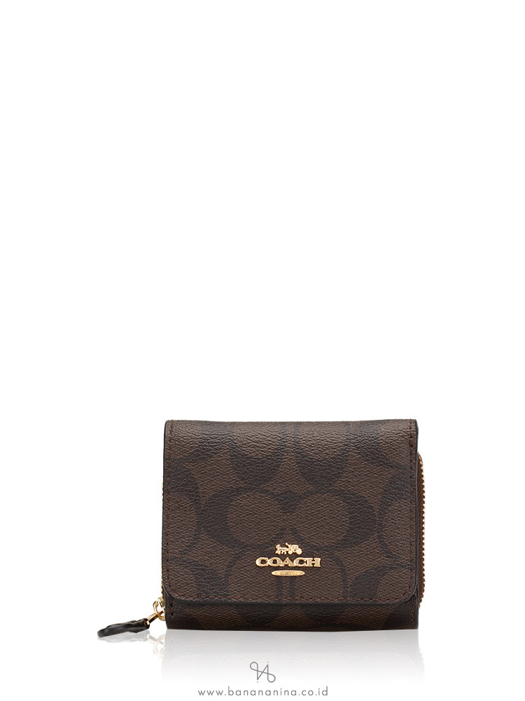 COACH 41302 Signature Small Wallet Brown Black