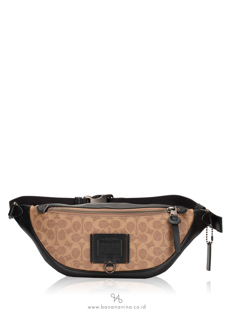 Coach Men 40345 Signature Rivington Utility Belt Bag Khaki Coach Men 40345 Signature Rivington Utility Belt Bag Khaki