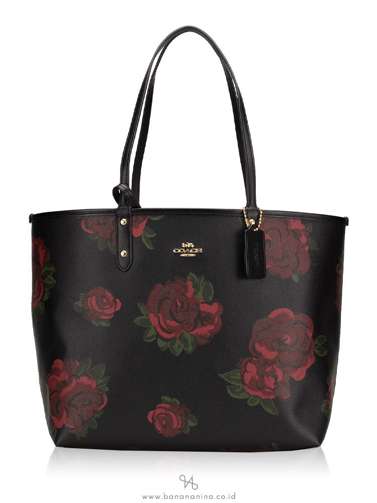 coach floral tote bag