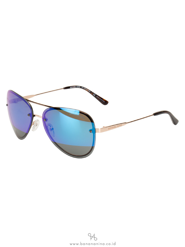 MICHAEL KORS MK1026 La Jolla Aviator Mirror Sunglasses Blue