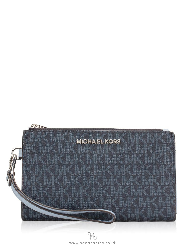 michael kors blue wristlet