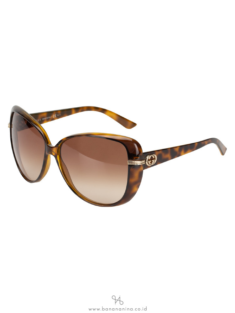 GUCCI GG3156/S Oversized Sunglasses Tortoise Brown