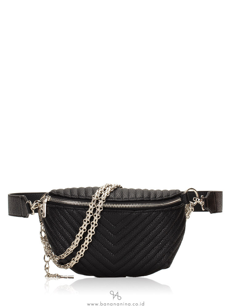 steve madden black belt bag
