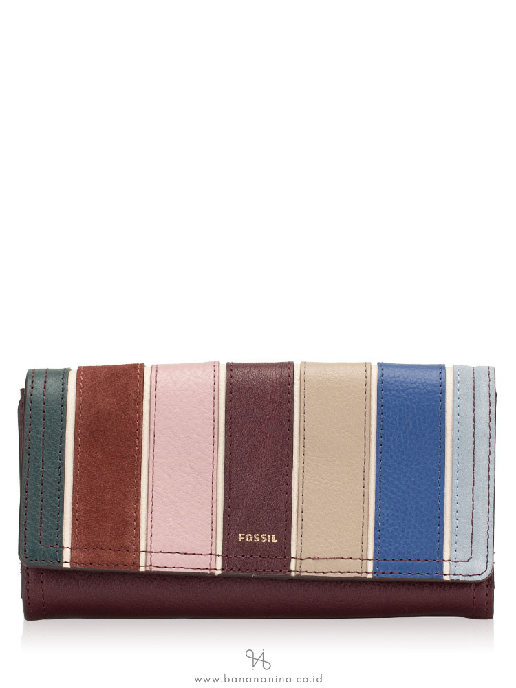FOSSIL SL7847564 Logan Flap Wallet Purple Multi