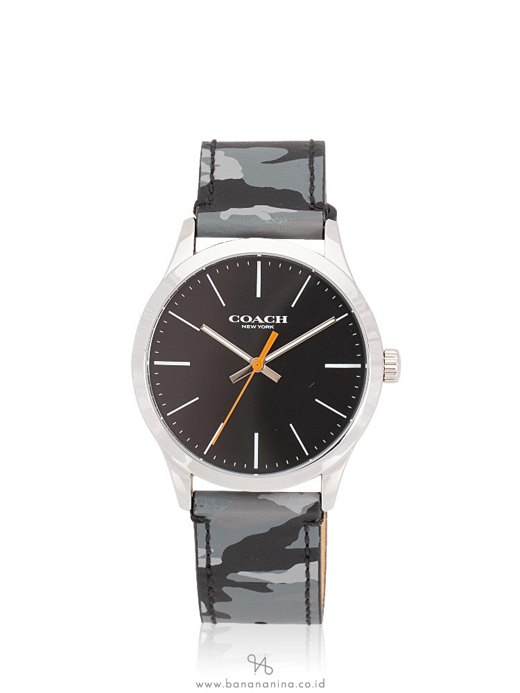 COACH 14602371 Camouflage Leather Strap Black