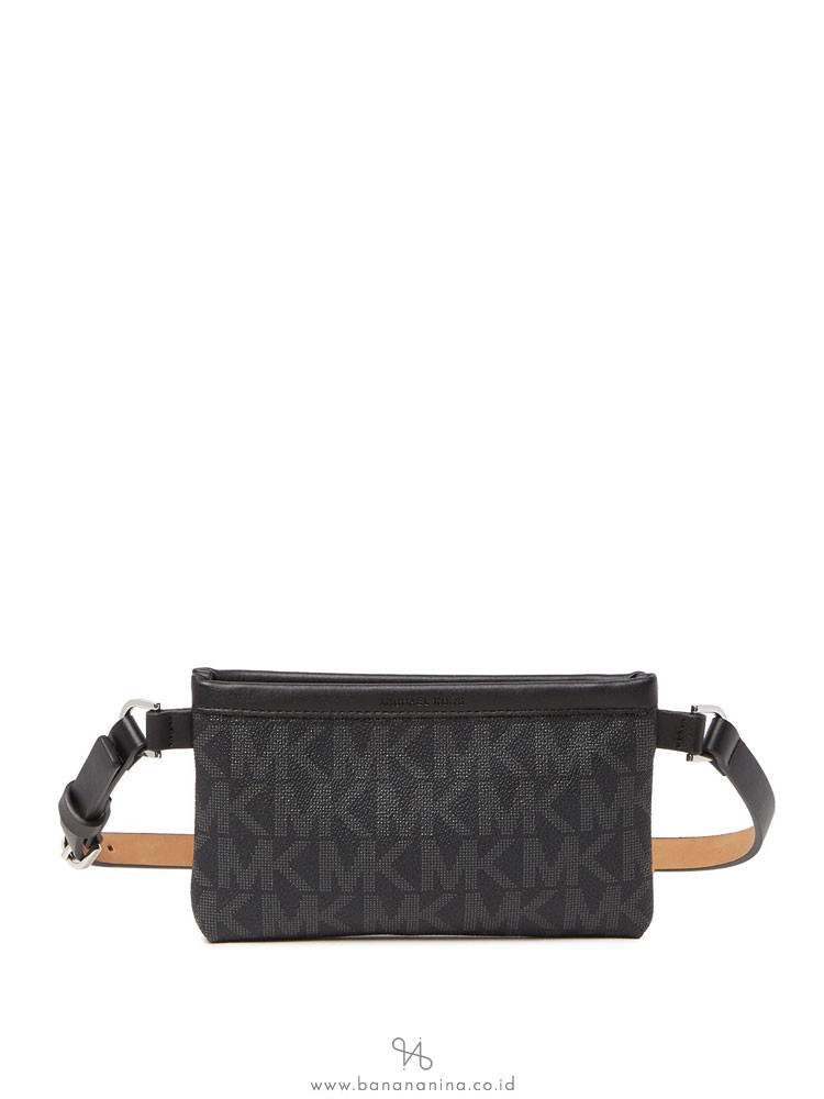 Michael Kors Signature Logo Belt Bag Black Black