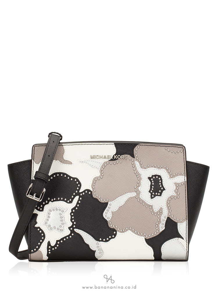 michael kors black floral bag