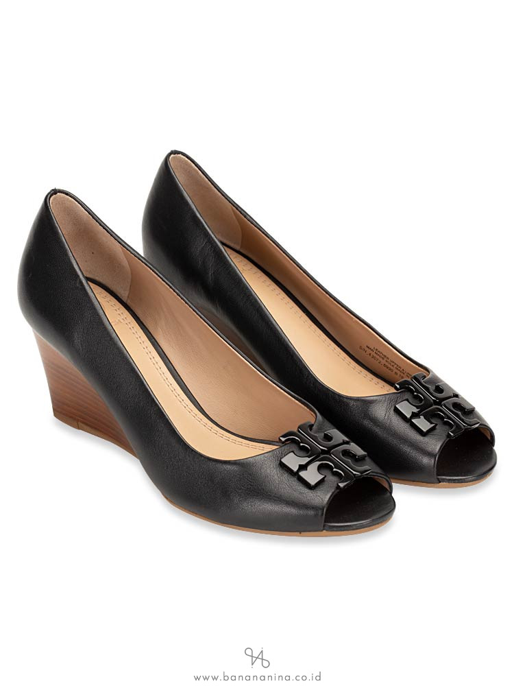 tory burch lowell peep toe wedge