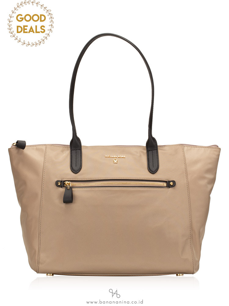 michael kors nylon kelsey large top zip tote