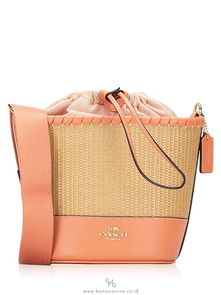coach straw bucket bag