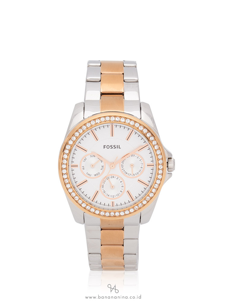FOSSIL BQ3420 Janice Chronograph Stainless Silver Rosegold