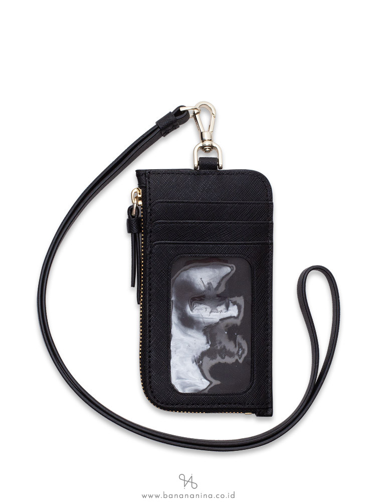 KATE SPADE Cameron Card Case Lanyard Black