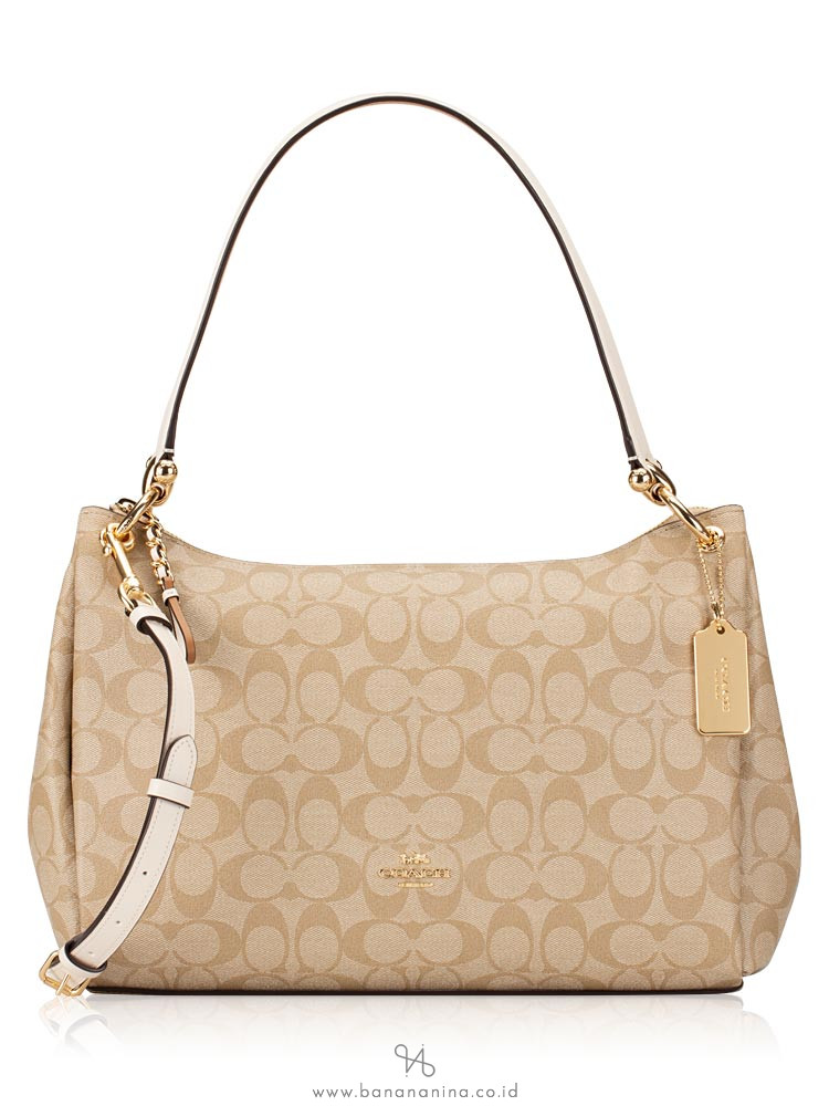 small mia shoulder bag in signature canvas