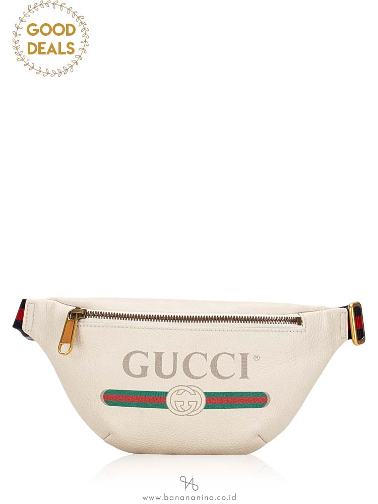 GUCCI Print Small Belt Bag White