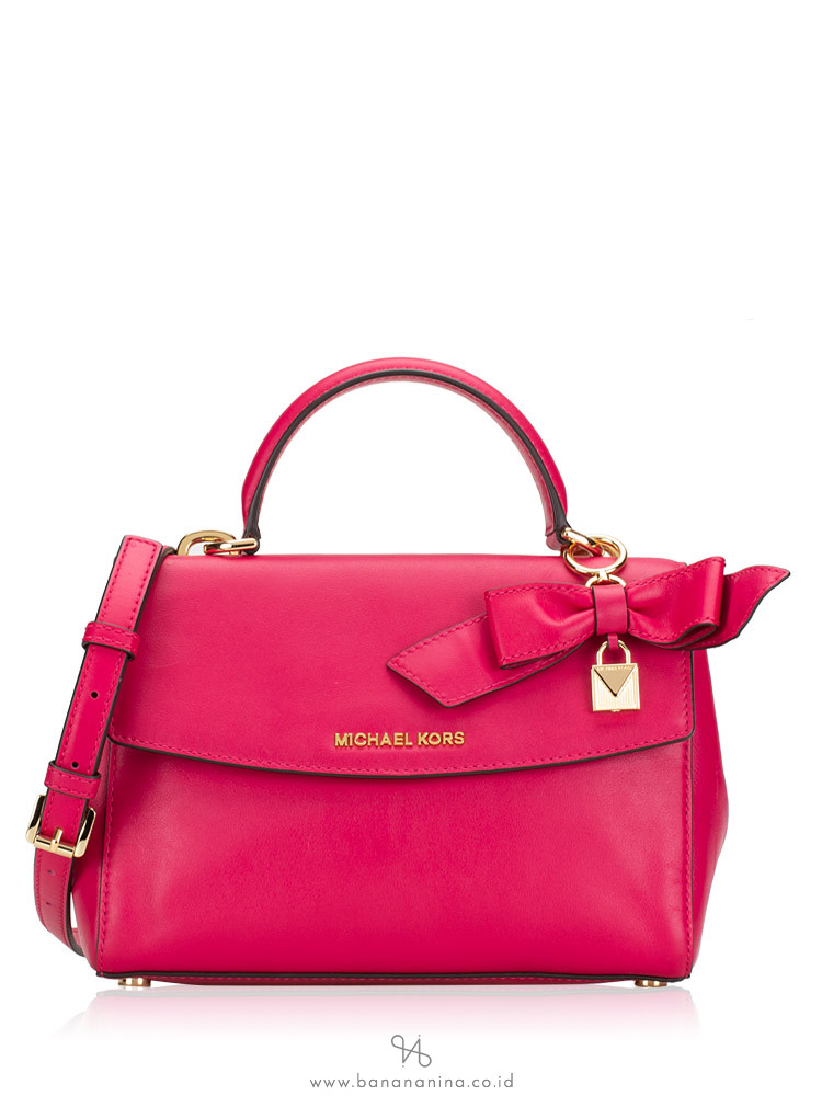 MICHAEL KORS Ava Small Soft Leather Top Handle Satchel Ultra Pink
