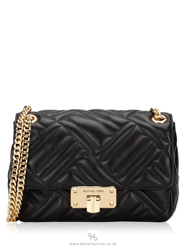 michael kors black and gold wallet