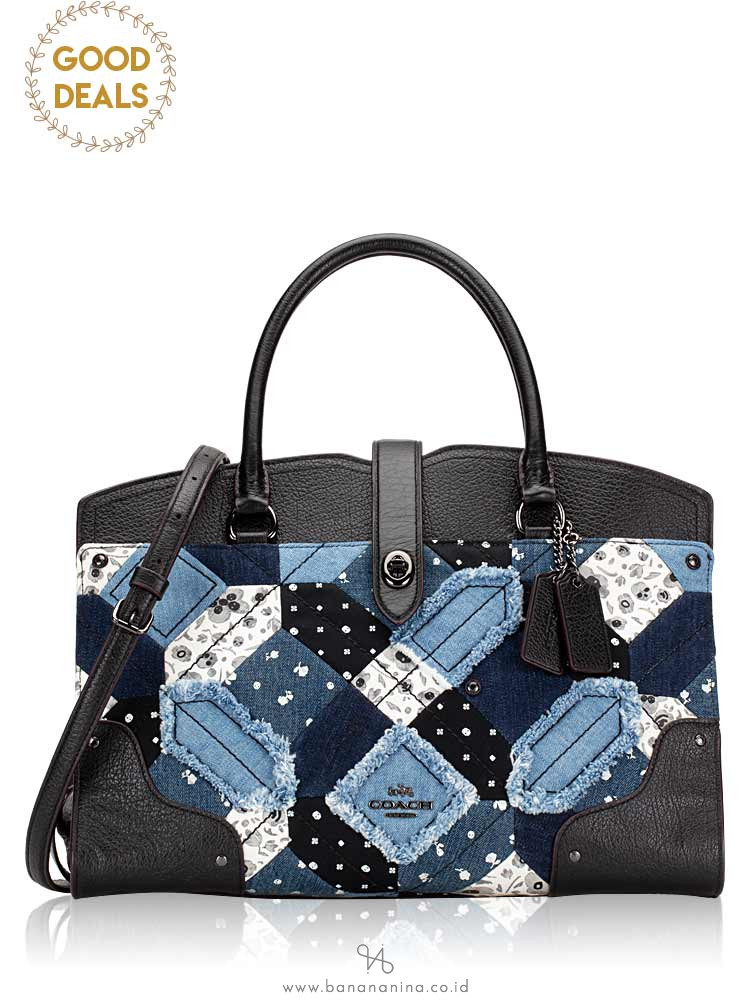 COACH 37730 Canyon Quilt Mercer Satchel Denim