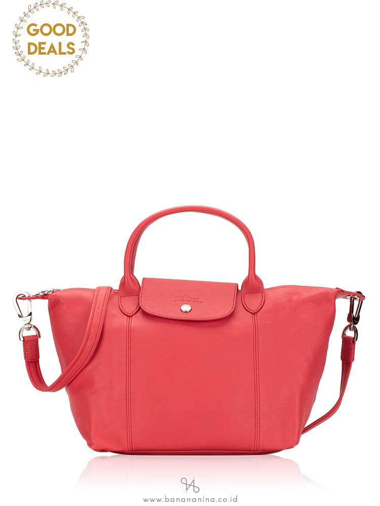 LONGCHAMP Le Pliage Cuir Small SH Peony
