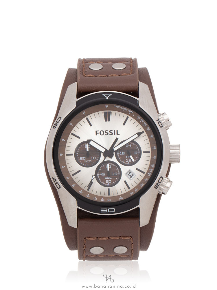 FOSSIL Men CH2565 Chronograph Leather Strap Brown