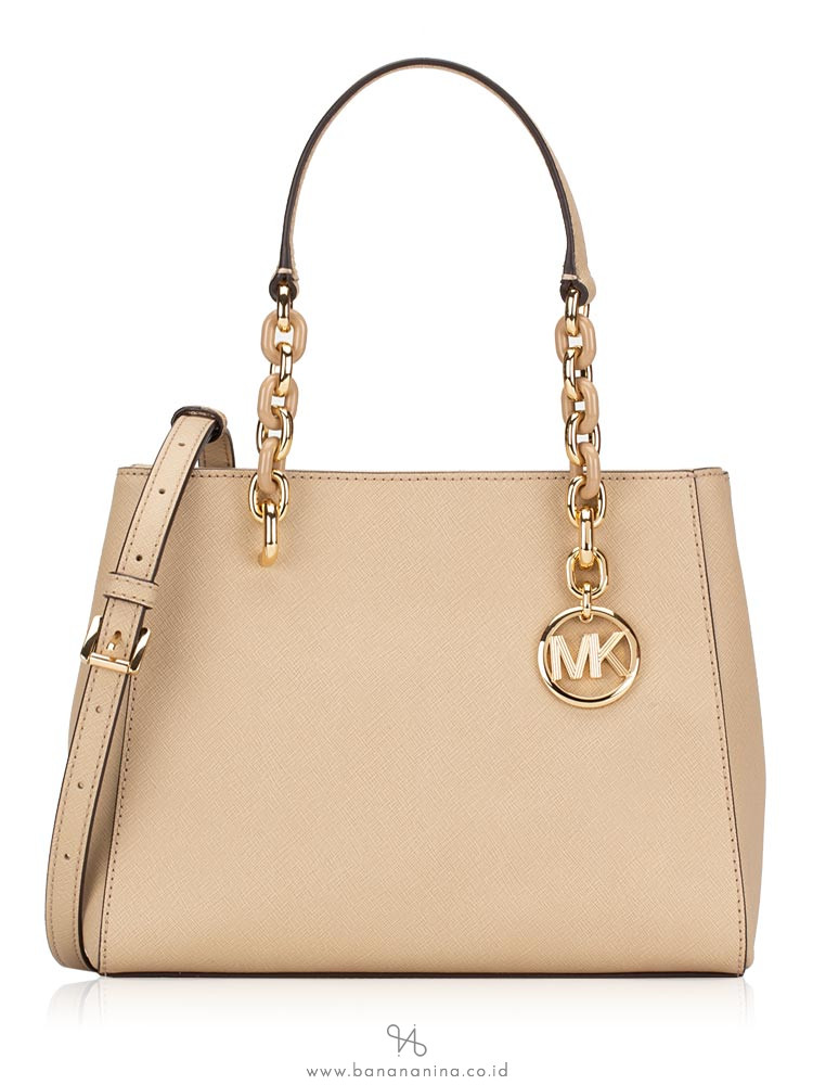 Michael Kors Sofia Large Saffiano Leather Satchel Pink with small chain  strap | eBay