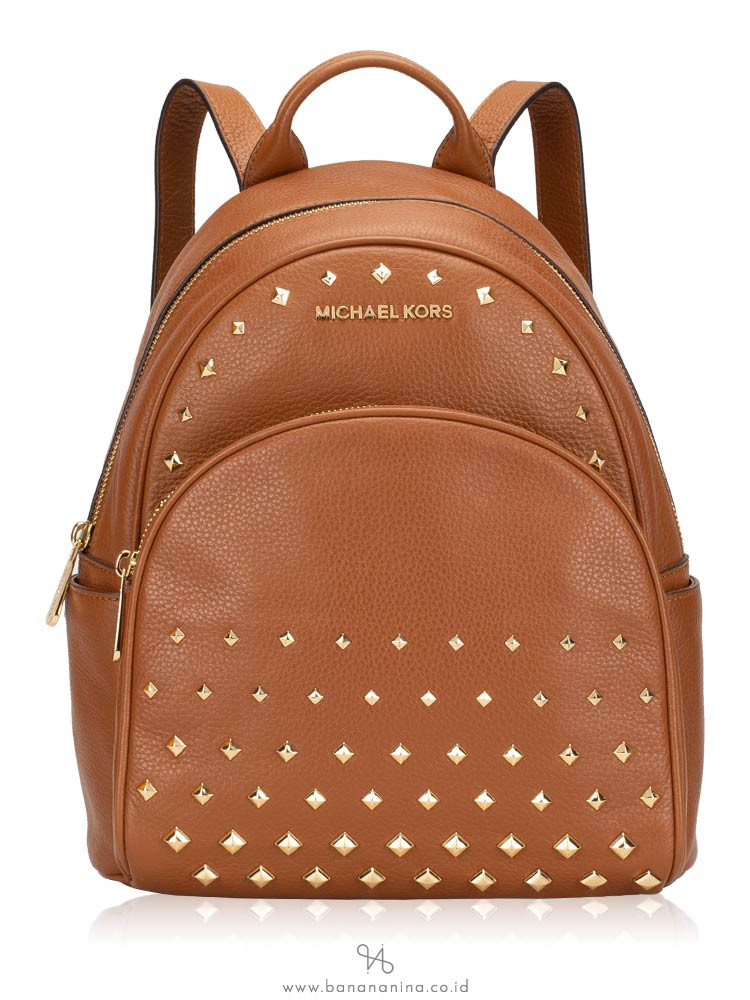 MICHAEL KORS Abbey Studded Leather Medium Backpack Luggage