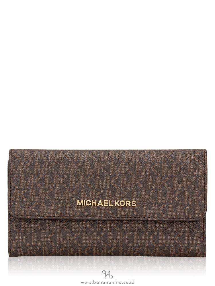 monogram michael kors wallet