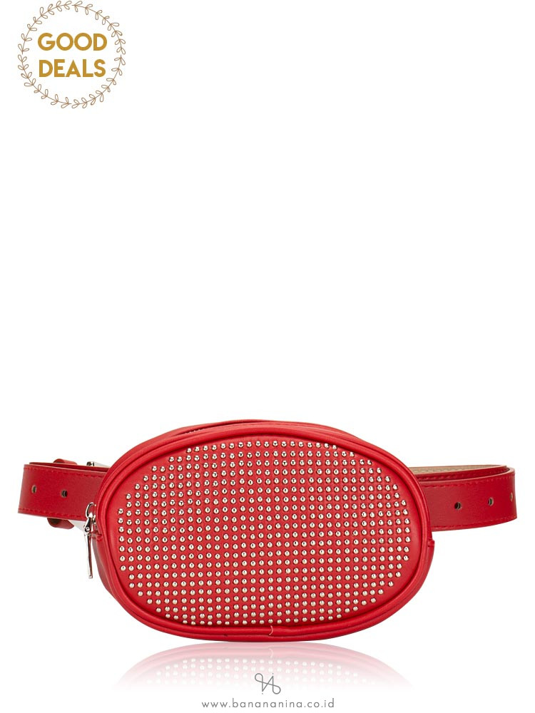 steve madden red belt bag