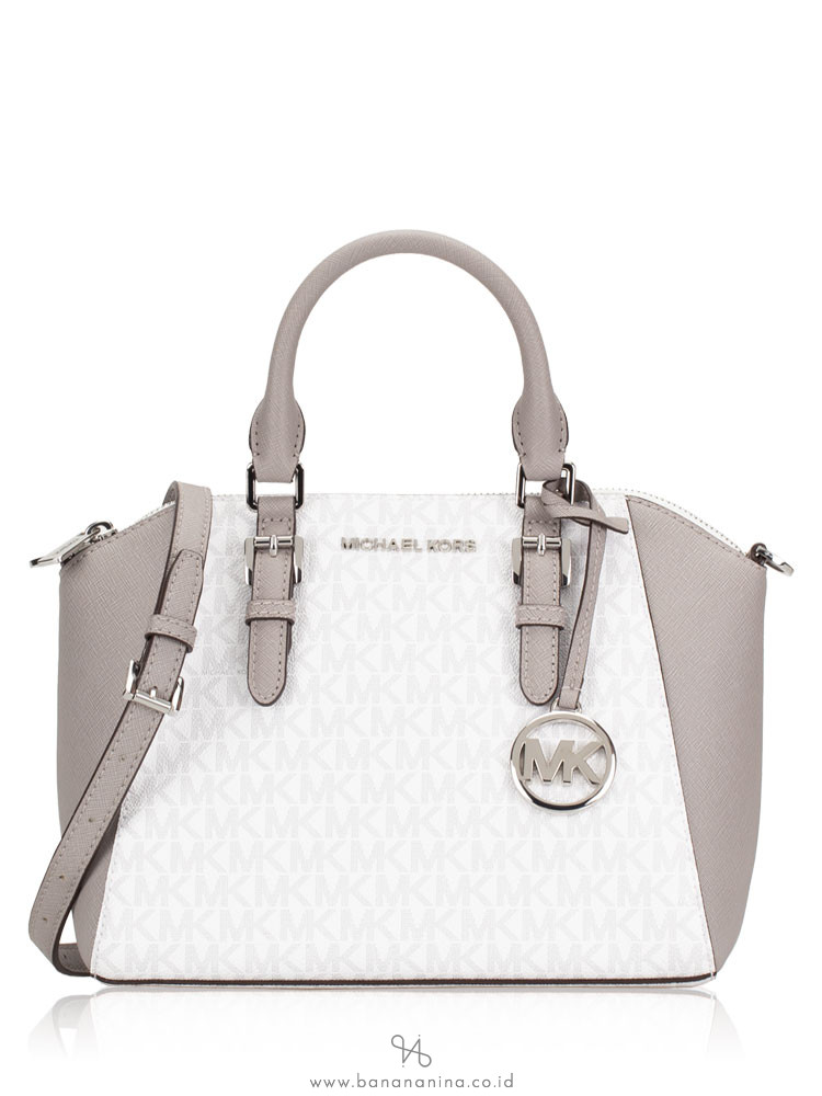 michael kors monogram handbag grey