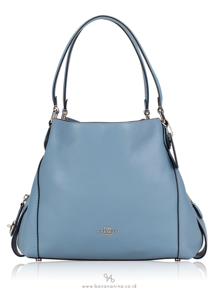 COACH 57125 Edie 31 Leather Shoulder Bag Slate