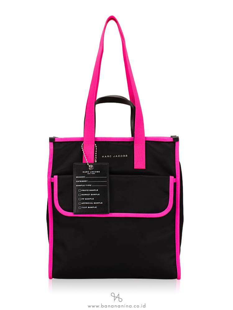 black pink tote bag