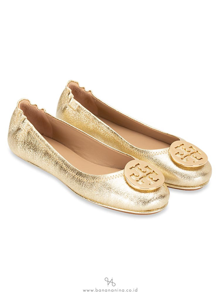 Metallic tory burch flats sale