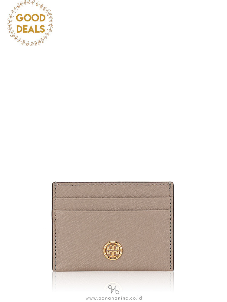 Tory Burch Robinson Card Case Gray Heron