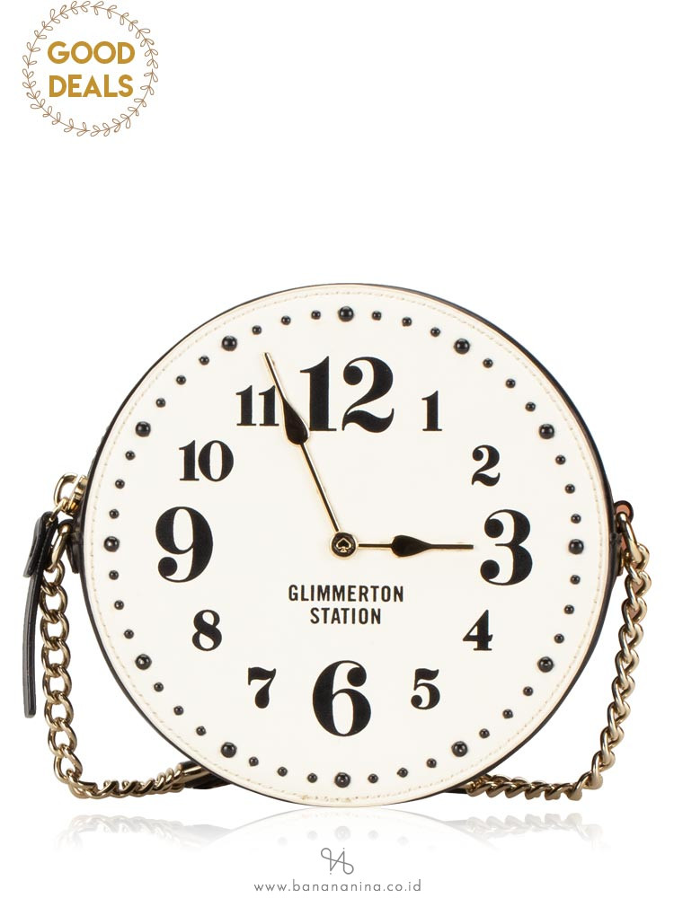 Kate Spade New Street Micha Clock Black White