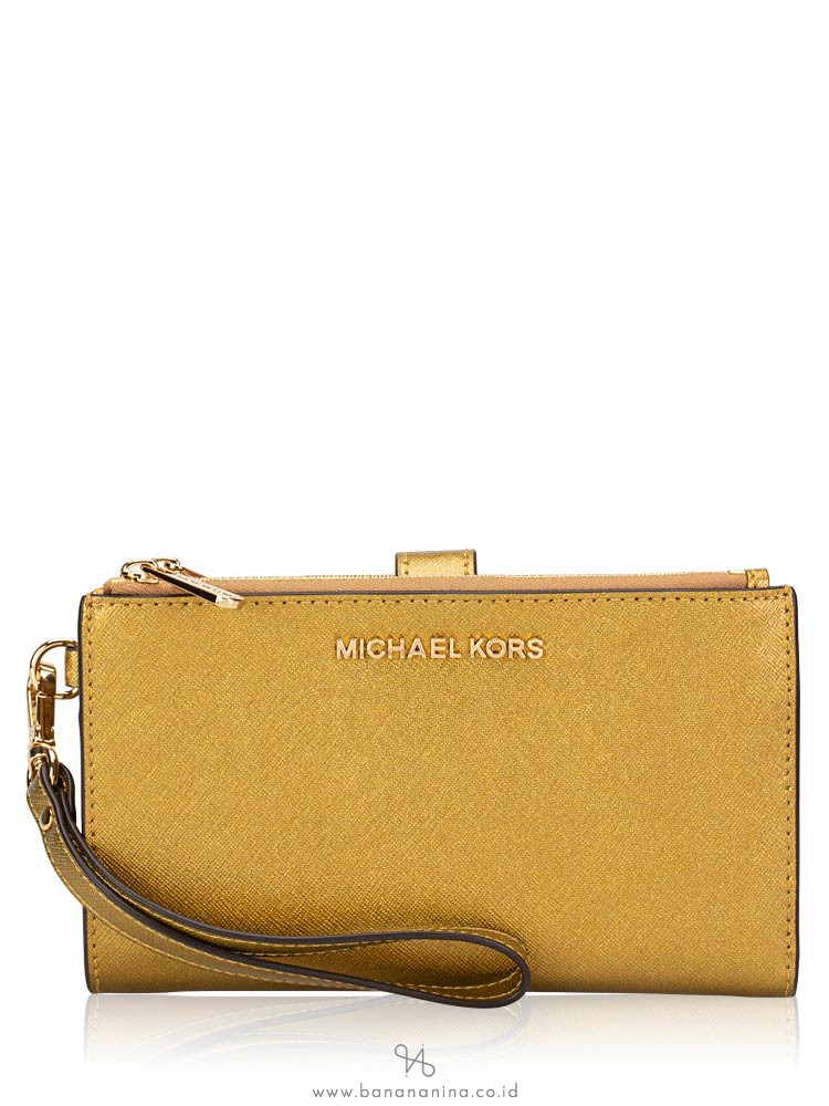 gold mk wristlet