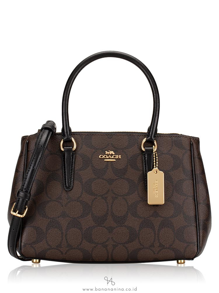COACH 67027 Signature Mini Surrey Brown Black
