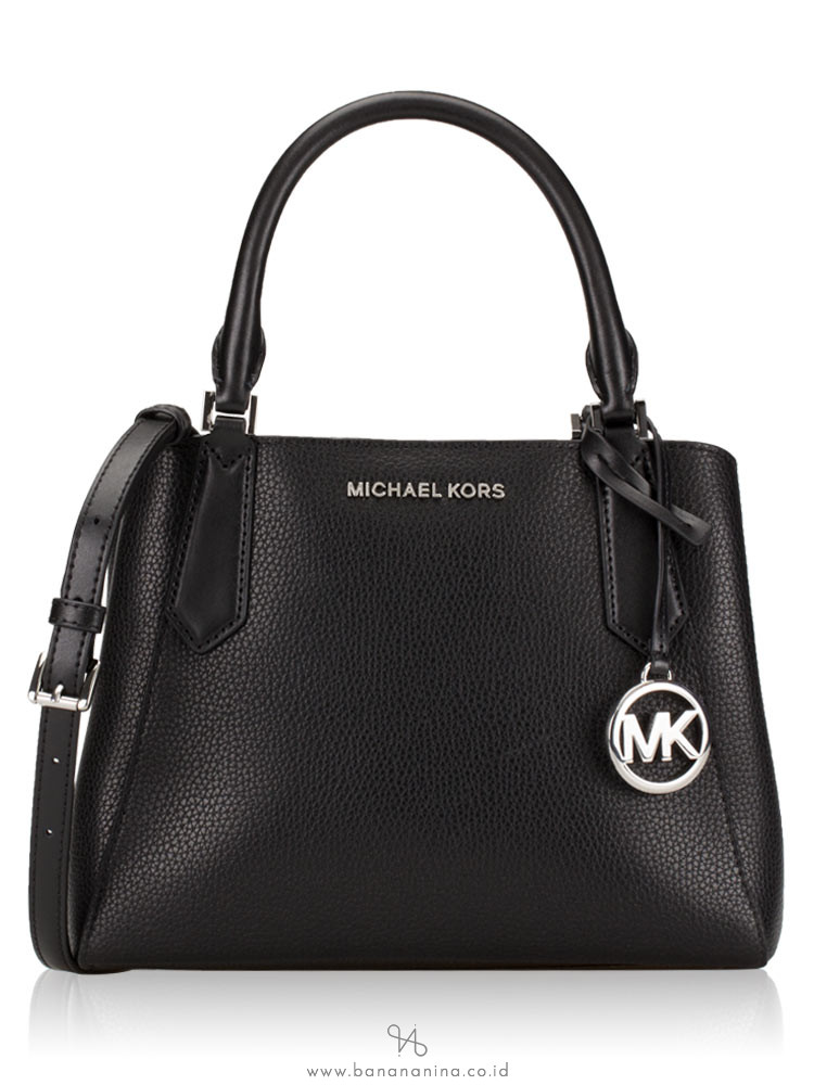 MICHAEL KORS Kimberly Leather Small Satchel Black