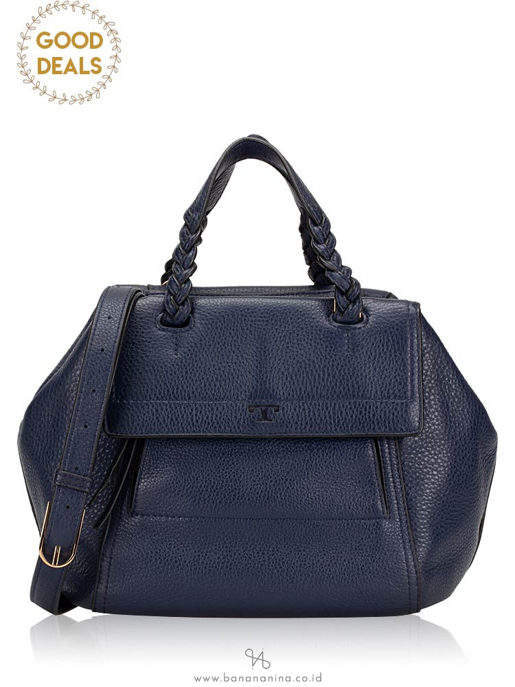Tory burch half moon satchel blue outlet