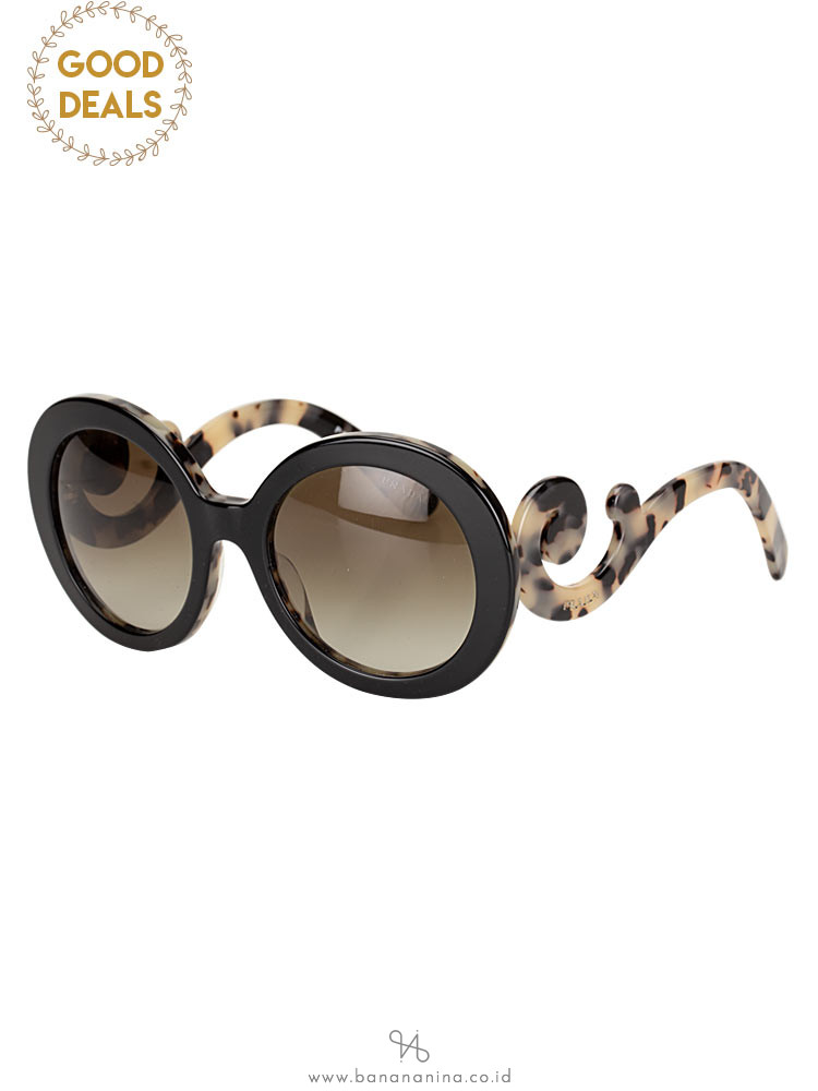 prada minimal baroque 54mm round sunglasses